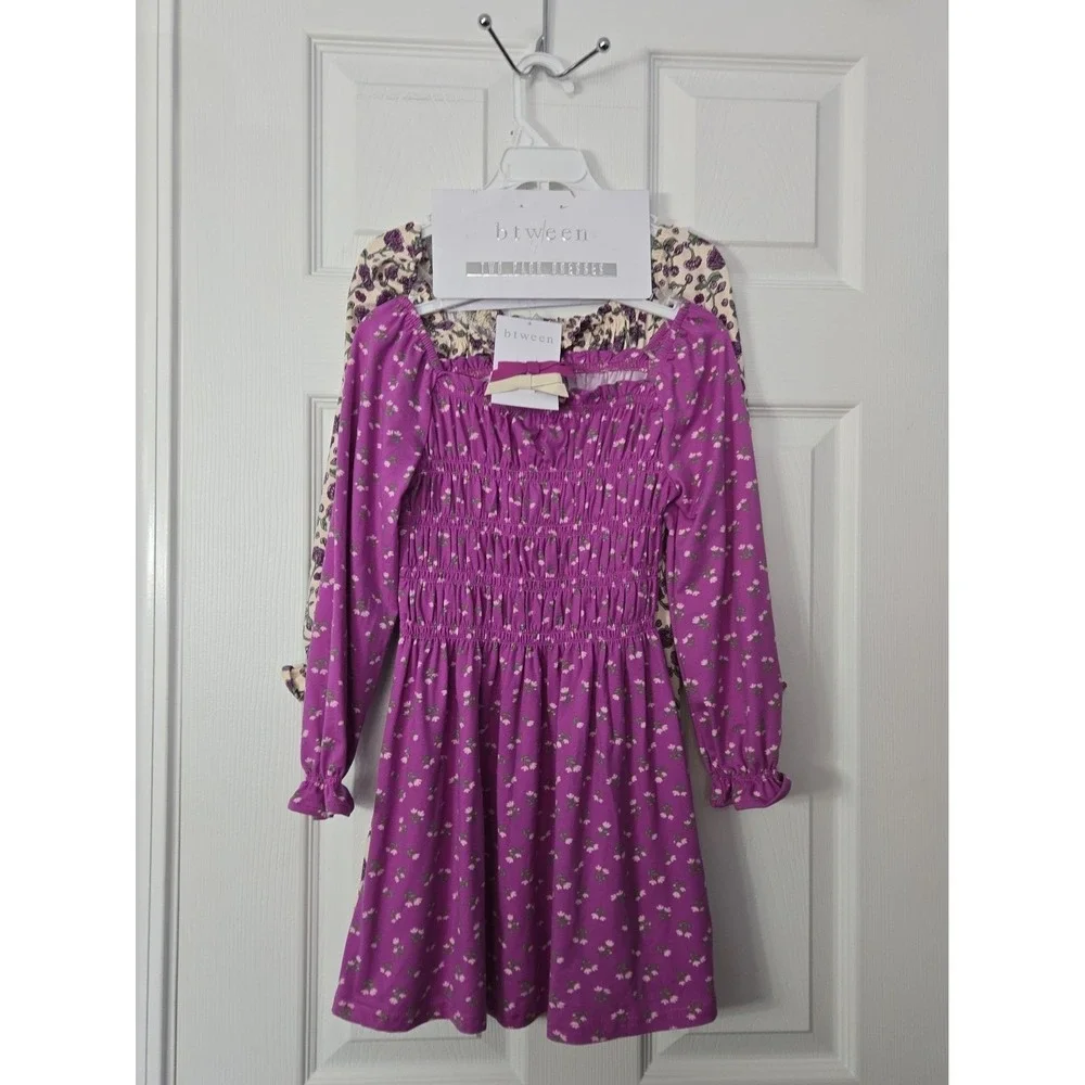 Btween Girls 2 Pack Dress set Size 5 Long Sleeve Light weight NWT - Picture 1 of 7